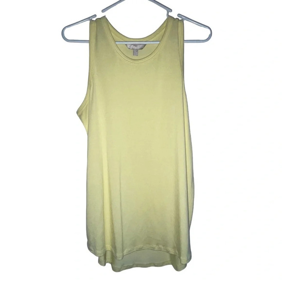 Athleta Yellow Tank Top Women’s Size Medium Hi Low Workout Activewear - Picture 1 of 5